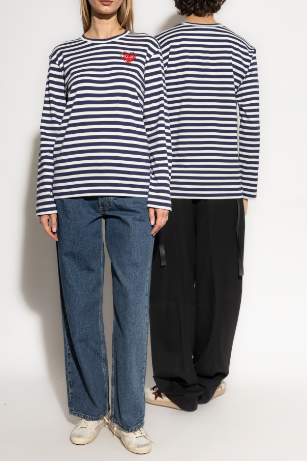 Navy blue Long sleeve T-shirt Comme des Garçons Play - Vitkac AS
